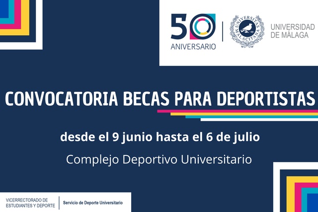 Cartel sobre la apertura de la convocatoria de becas