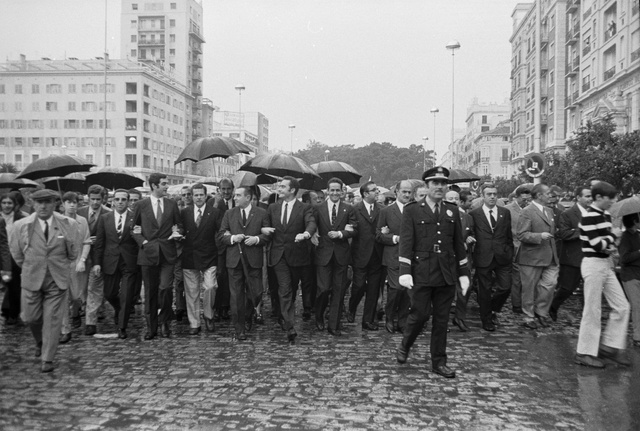 Manifestación por la creación de la Universidad de Málaga en 1963