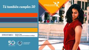 Mariana Yepes. Antigua Erasmus de Periodismo en el centro de la ciudad durante su estancia en Málaga